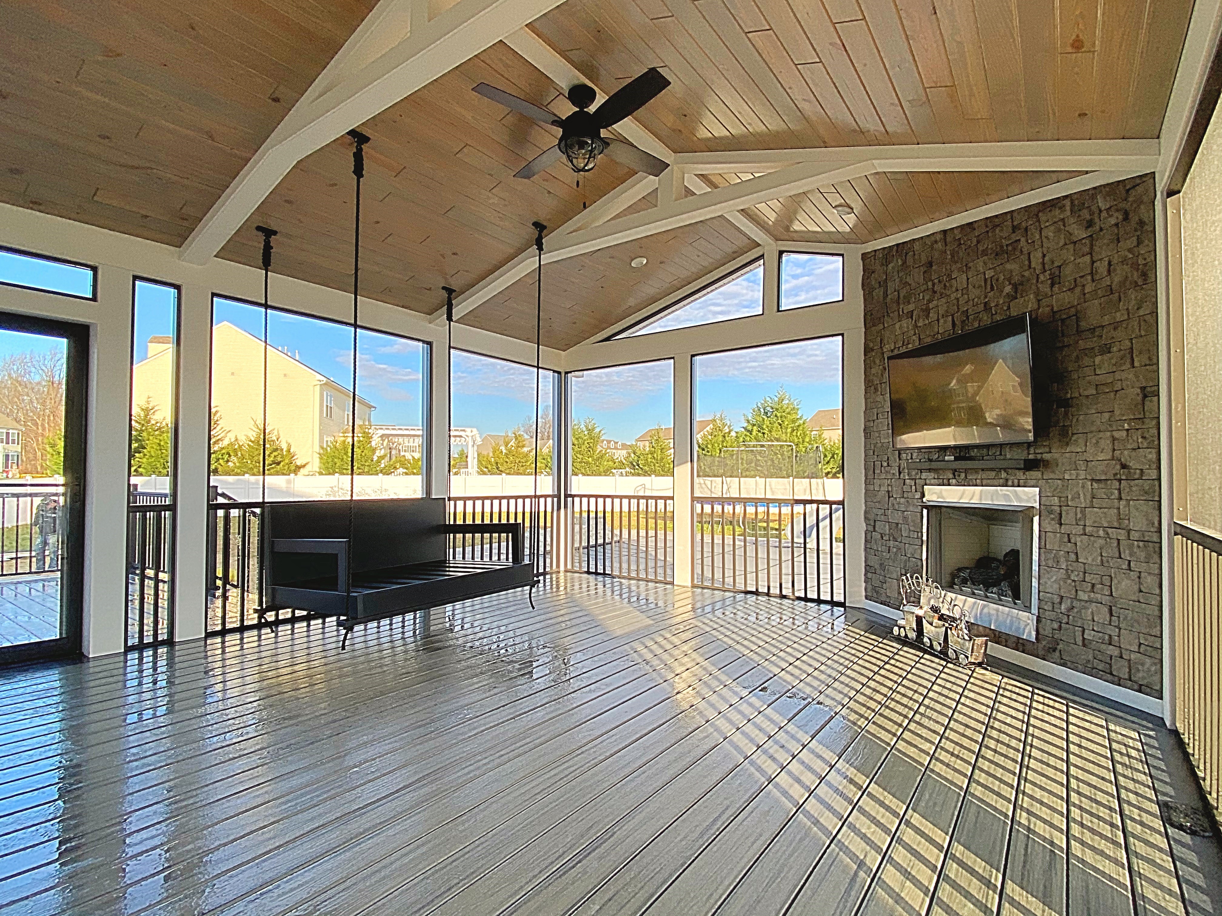 New screened-in porch design